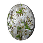 Jeu De Fléchettes Elégante photo de fleurs florales blanches (Devant droit)