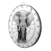 Jeu De Fléchettes Eléphant noir et blanc (Devant droit)