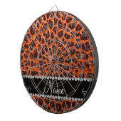 Jeu De Fléchettes Empreinte de léopard de parties scintillant orange (Devant droit)