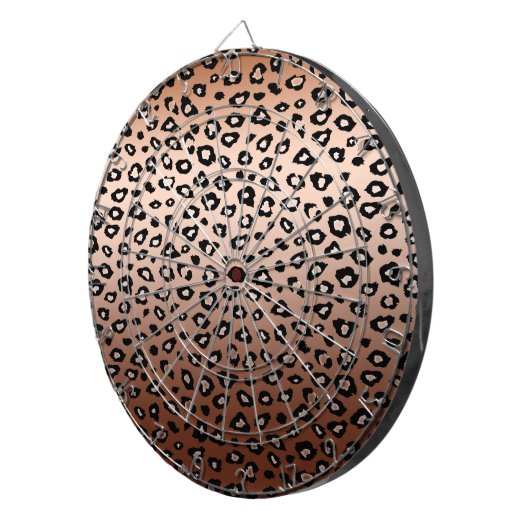 Jeu De Fléchettes Empreinte de léopard en bronze or Ombre (Devant droit)