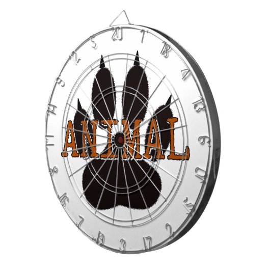 Jeu De Fléchettes Empreinte de patte d'animal noir (Devant droit)