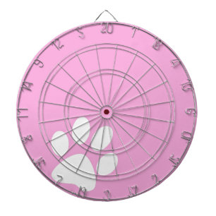 Jeu De Fléchettes empreinte de patte d'animal rose