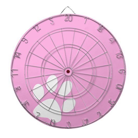 Jeu De Fléchettes empreinte de patte d'animal rose (Devant)