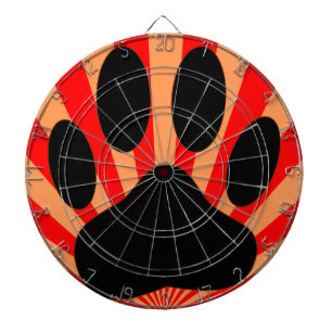 Jeu De Fléchettes Empreinte de patte de chien radiant