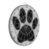 Jeu De Fléchettes Empreinte de patte De Chien Rough Et Distressed (Devant gauche)