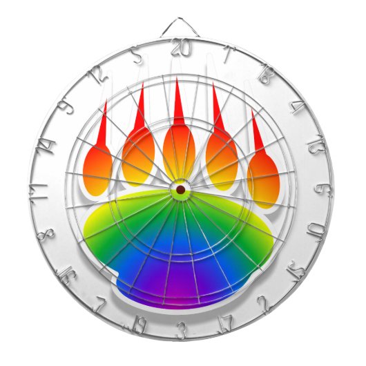 Jeu De Fléchettes Empreinte de patte de l'ours arc-en-ciel (Devant)