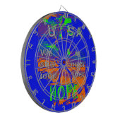 Jeu De Fléchettes Espoir psychédélique des Etats-Unis : Art Blue Uni (Devant gauche)