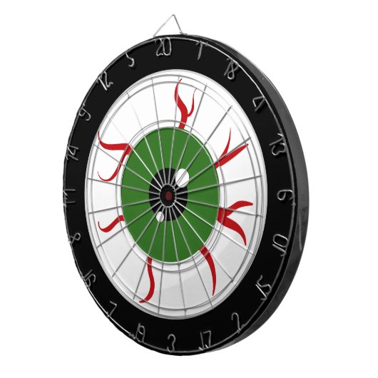Jeu De Fléchettes Eyeball d'Halloween vert (Devant droit)