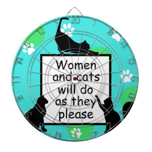 Jeu De Fléchettes Femme et chats feront ce qu'ils veulent
