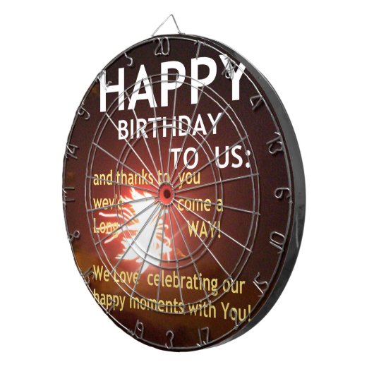 Jeu De Fléchettes Fête Fireworks avec message Merci (Devant droit)