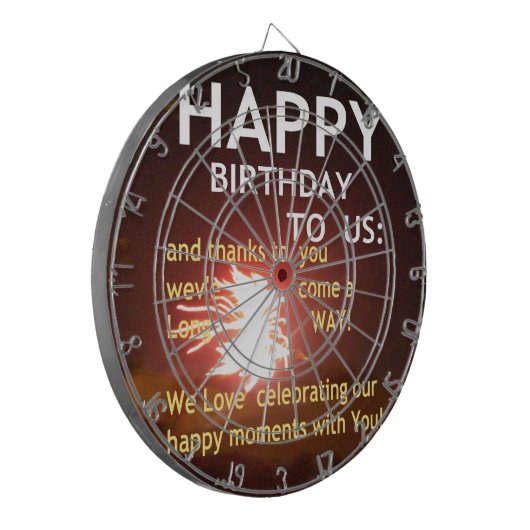 Jeu De Fléchettes Fête Fireworks avec message Merci (Devant gauche)