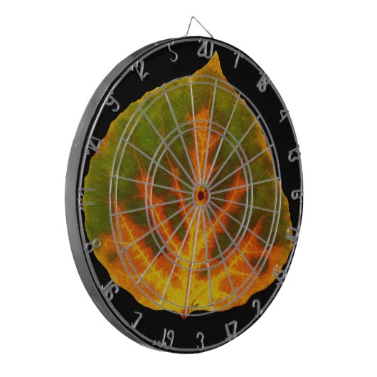 Jeu De Fléchettes Feuille vert orange et jaune d'Aspen #1 (Devant gauche)