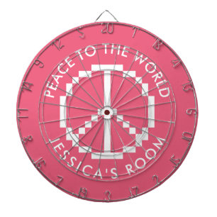 Jeu De Fléchettes Fille rose fléchette personnalisée avec panneau de