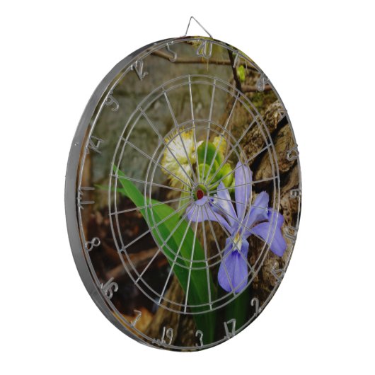 Jeu De Fléchettes Fleur blanche pourpre bleu Iris (Devant gauche)