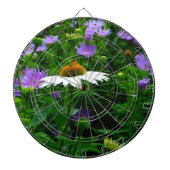 Jeu De Fléchettes Fleur de cône blanc, fleurs pourpres et papillon (Devant)