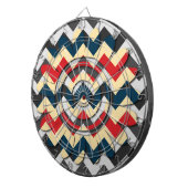 Jeu De Fléchettes Fleur moderne Chevron Zigzag Motif 2 (Devant droit)
