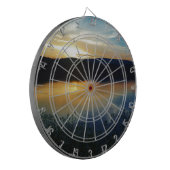 Jeu De Fléchettes Fleur sauvage, coucher de soleil bleu (Devant gauche)