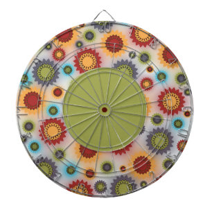 Jeu De Fléchettes Fleurs Colorées sur un Dard Blanc