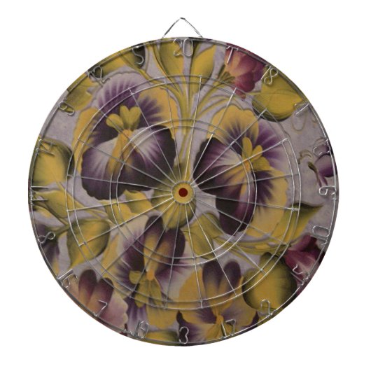 JEU DE FLÉCHETTES FLEURS PURPLES (Devant)