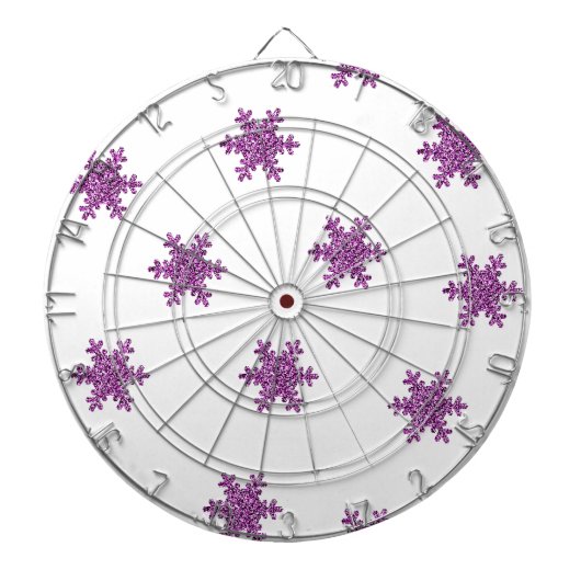 Jeu De Fléchettes Flocon de neige rose Parties scintillant (Devant)
