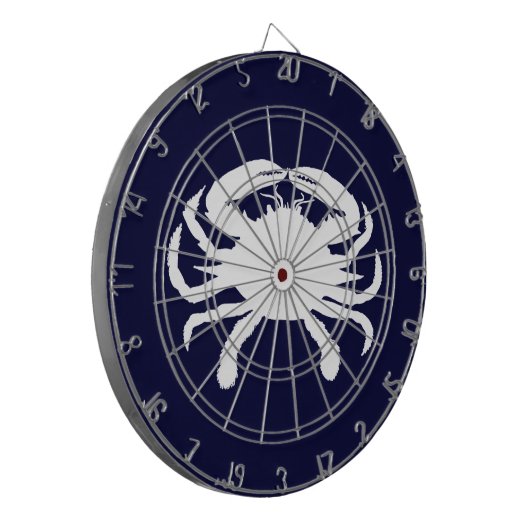 Jeu De Fléchettes Forme de crabe bleu et blanc (Devant gauche)