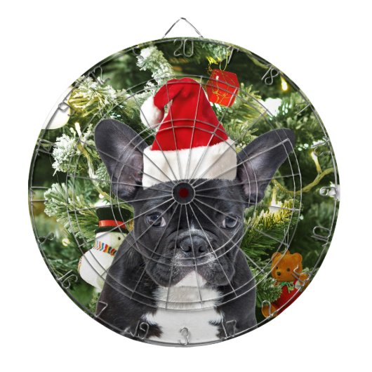 Jeu De Fléchettes French Bulldog Arbre de Noël Ornements Snowman (Devant)