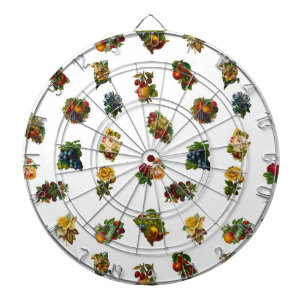 Jeu De Fléchettes Fruits et fleurs vintages