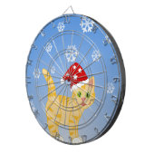 Jeu De Fléchettes Funky Christmas Chat jaune Snowflakes (Devant droit)