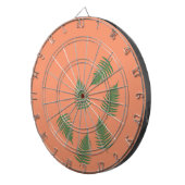 Jeu De Fléchettes Funky Green Fern Lucky Darts Board (Devant droit)