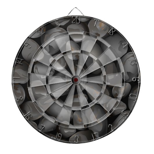 Jeu De Fléchettes Galets brillants foncés (Devant)
