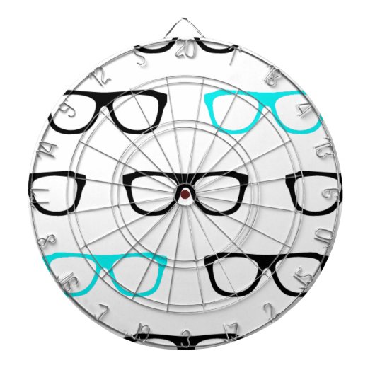 Jeu De Fléchettes geek lunettes bleu geek (Devant)