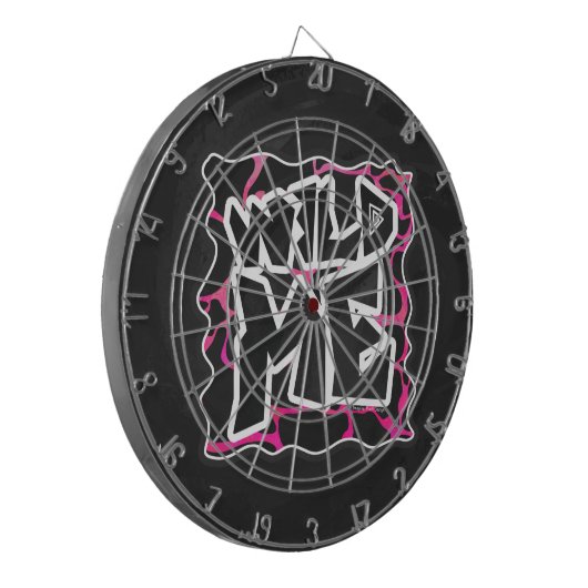 Jeu De Fléchettes Giraffe rose chaude et noire (Devant gauche)