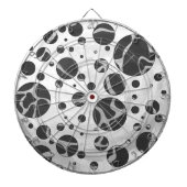 Jeu De Fléchettes Giraffy Polka Dot noir et gris clair Impression (Devant)