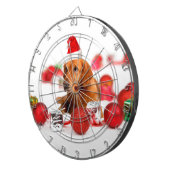 Jeu De Fléchettes Golden Retriever Chien W Red Santa Chapel Noël (Devant droit)