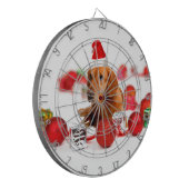 Jeu De Fléchettes Golden Retriever Chien W Red Santa Chapel Noël (Devant gauche)