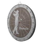 Jeu De Fléchettes Golf Swing Club Grey Golf Brown Personnalisé (Devant droit)