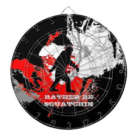 Jeu De Fléchettes Gone Squatchin, noir bigfoot (Devant)