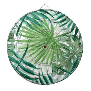 Jeu De Fléchettes Grandes paume de fougère et plantes tropicales