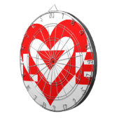 Jeu De Fléchettes Graphique d'amour cool, Rouge (Devant droit)