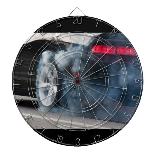 Jeu De Fléchettes Gravure de voiture noire (Devant)