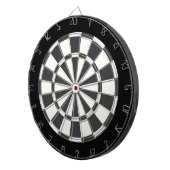 Jeu De Fléchettes Gris Charbon Noir Et Blanc (Devant droit)