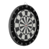 Jeu De Fléchettes Gris Charbon Noir Et Blanc (Devant gauche)