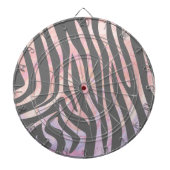Jeu De Fléchettes Gris clair et rose Zebra (Devant)