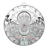 Jeu De Fléchettes Gris Kaleidoscope Art (Devant)