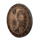 Jeu De Fléchettes Guitares acoustiques Yin Yang avec l'effet en bois (Devant droit)