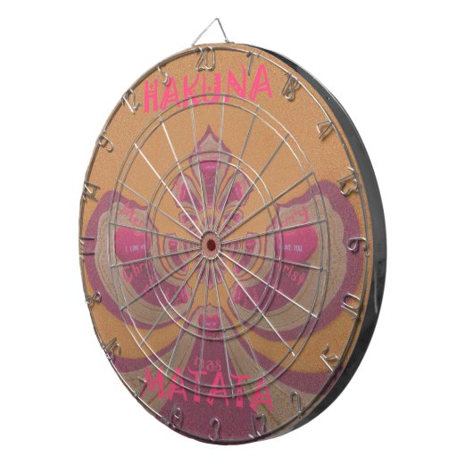 Jeu De Fléchettes Hakuna Matata Joyeux Noël joli coeur design (Devant droit)