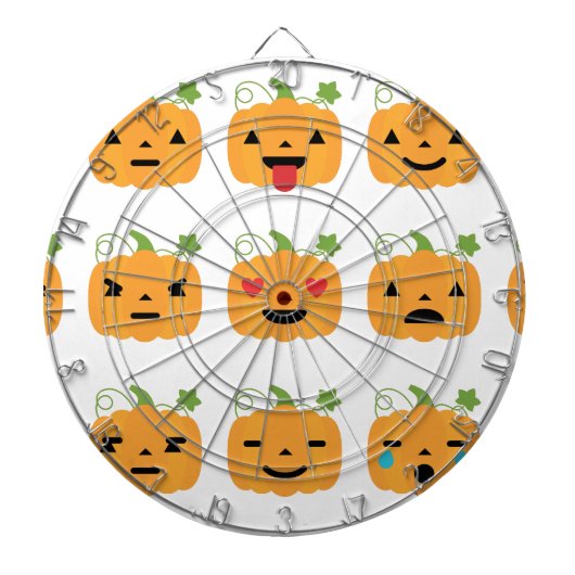 Jeu De Fléchettes halloween citrouille emojis (Devant)