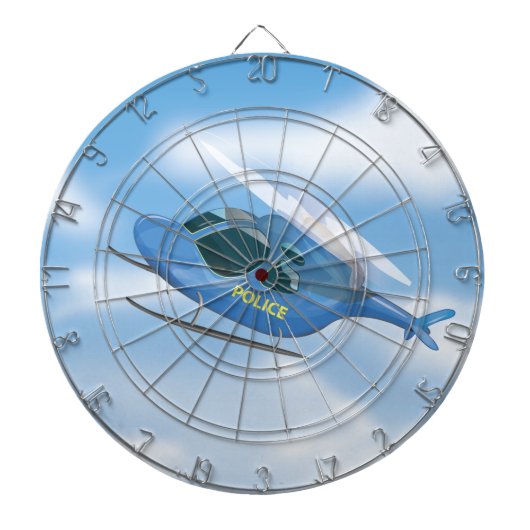 Jeu De Fléchettes Hélicoptère de police (Devant)