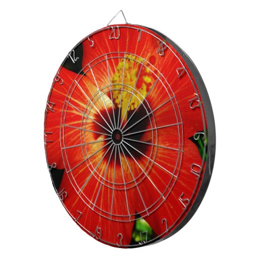 Jeu De Fléchettes Hibiscus rouge (Devant droit)