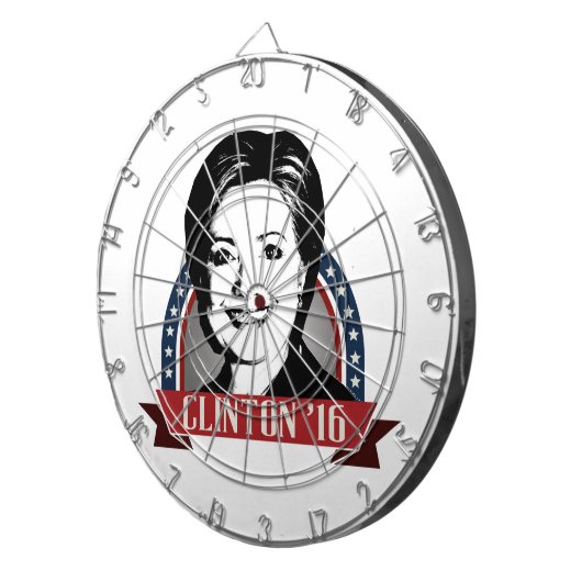 JEU DE FLÉCHETTES HILLARY CLINTON À COURIR EN 2016 (Devant droit)